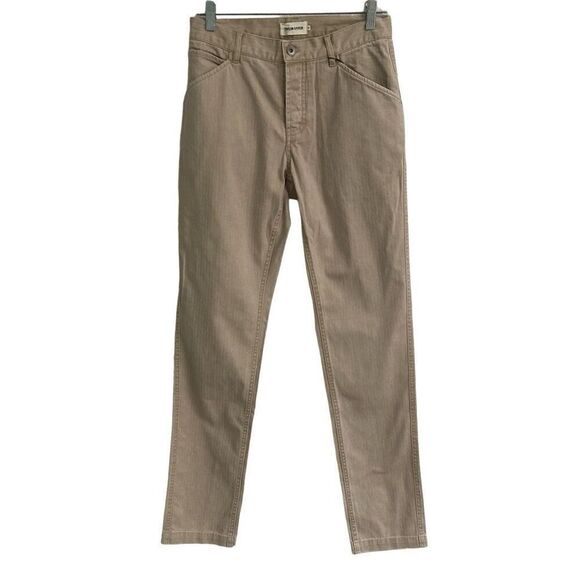 Taylor Stitch Chinos Mens 28 The Camp Pants In Khaki Tan Herringbone NEW